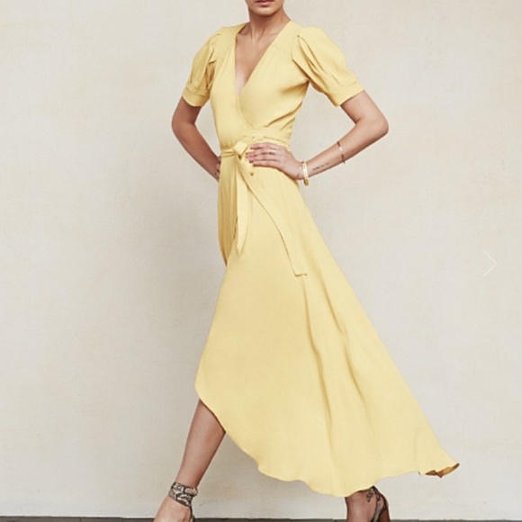 Reformation Lochness Dress in Buttercup XS - Picture 2 of 7
